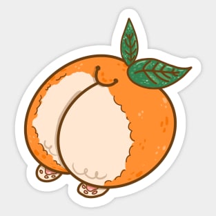 Fluffy Peach Sticker